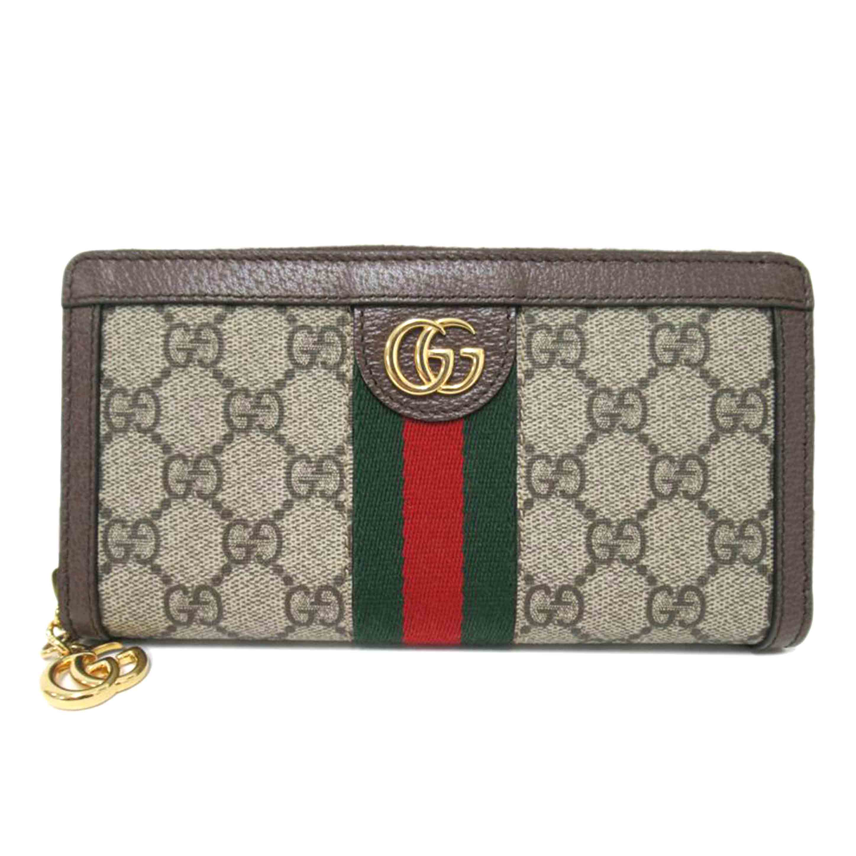 GUCCI/ラウンドファスナー長財布/オフディアGG/523154//525***/ABランク/63