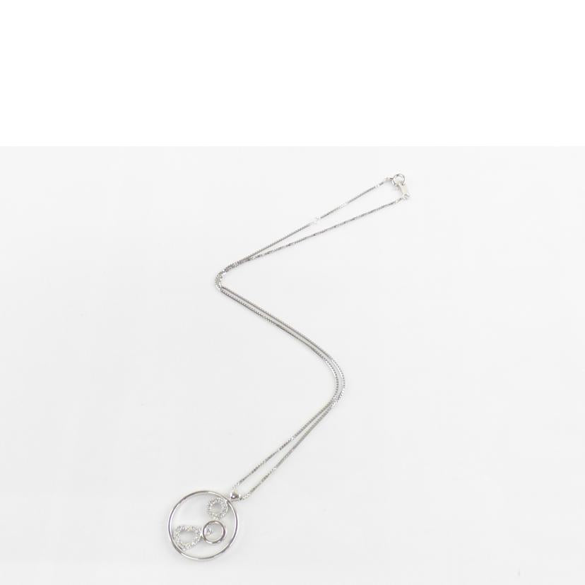 K18WGダイヤネックレス0.10//ABランク/64