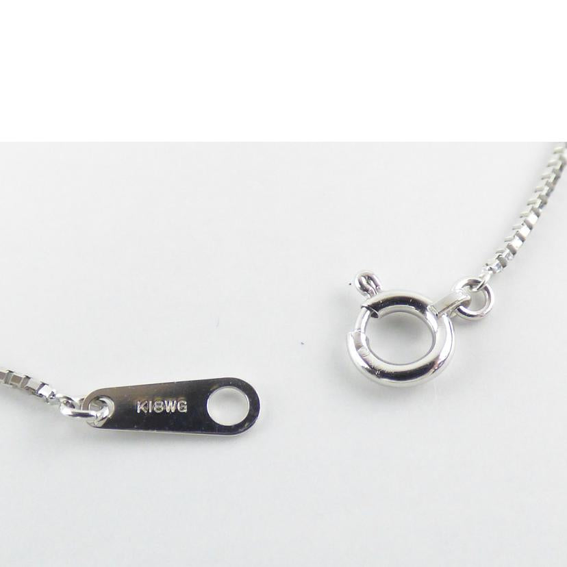 K18WGダイヤネックレス0.10//ABランク/64