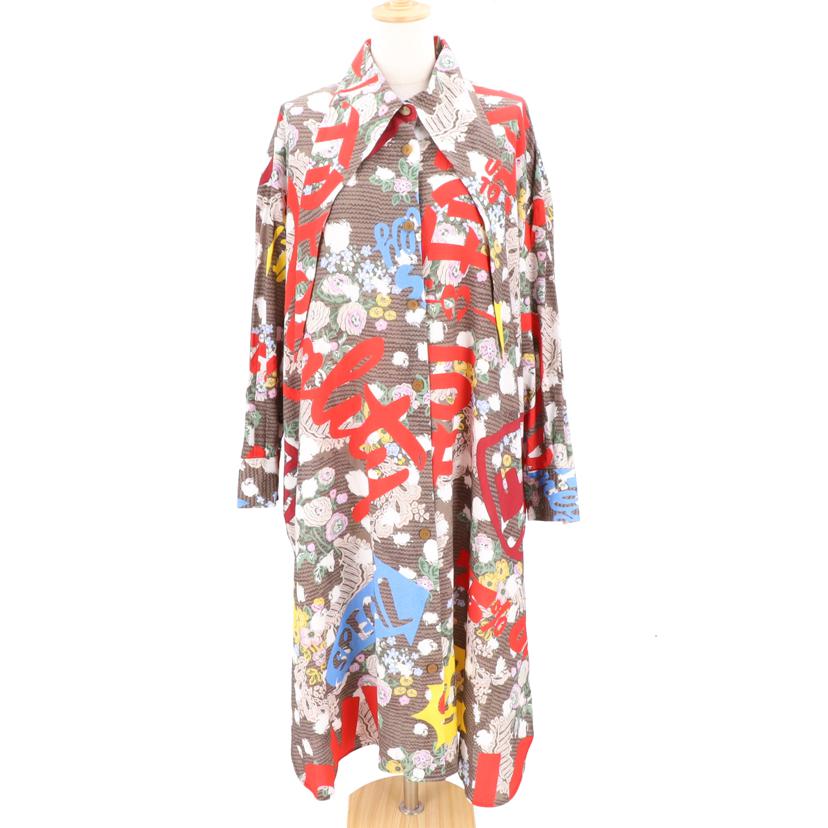 Vivienne Westwood/ドビーシフォンBlizzard Print ハルス衿シャツドレス/16-12-542016//Aランク/09