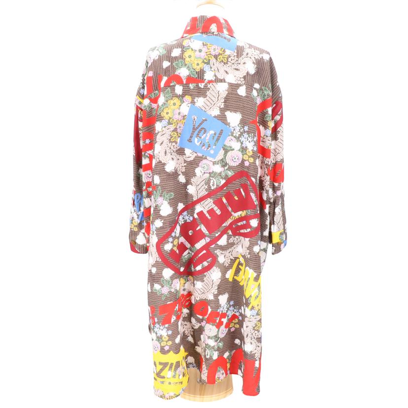 Vivienne Westwood/ドビーシフォンBlizzard Print ハルス衿シャツドレス/16-12-542016//Aランク/09