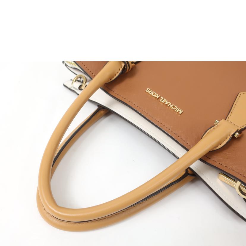 MICHAEL KORS マイケルコース/2WAYバイカラーバッグ ブラウン×ホワイト/35T0GWXS3T//ABランク/65