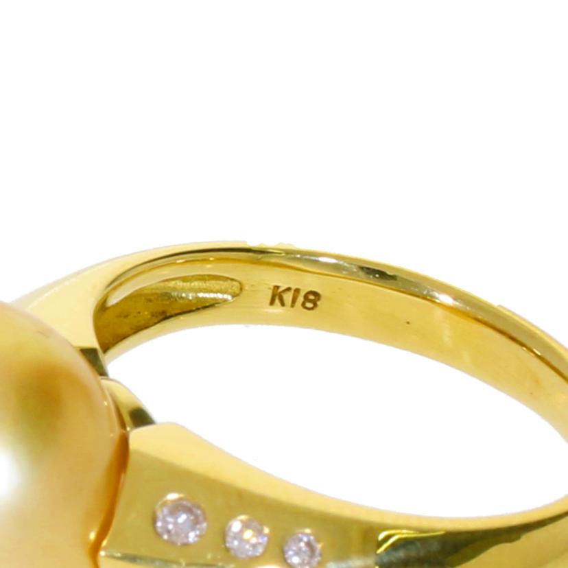 K18パールダイヤリング0.10ct//Aランク/69
