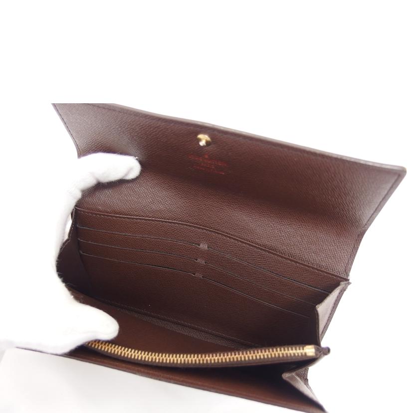 LV ルイヴィトン/旧型ポルトフォイユ・サラ/ダミエ/エベヌ/N61734//CT3***/Bランク/04