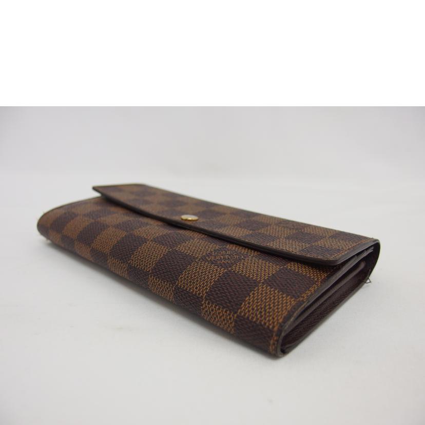 LV ルイヴィトン/旧型ポルトフォイユ・サラ/ダミエ/エベヌ/N61734//CT3***/Bランク/04