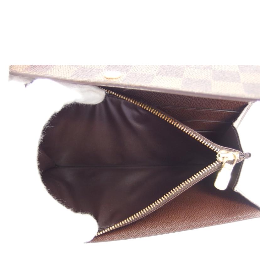 LV ルイヴィトン/旧型ポルトフォイユ・サラ/ダミエ/エベヌ/N61734//CT3***/Bランク/04