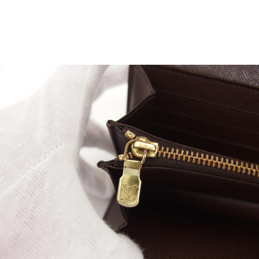 LV ルイヴィトン/旧型ポルトフォイユ・サラ/ダミエ/エベヌ/N61734//CT3***/Bランク/04