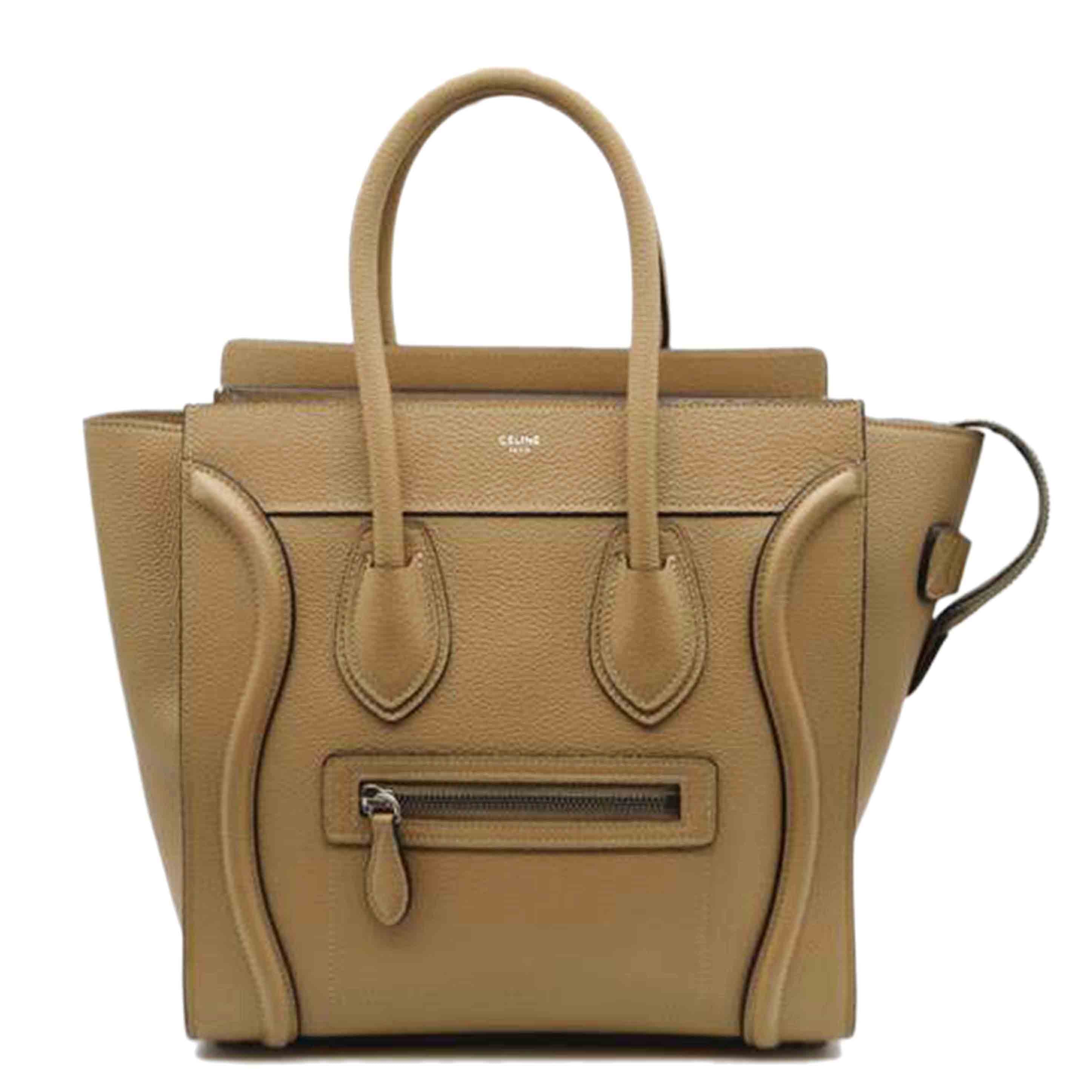 CÉLINE ラゲージ マイクロ ドラムドカーフスキン デューン