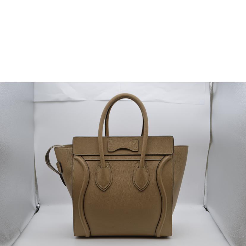 CELINE セリーヌ/ラゲージマイクロショッパー/ドラムドカーフスキン/デューン/189793DRU.03UN//W-A******/Aランク/89