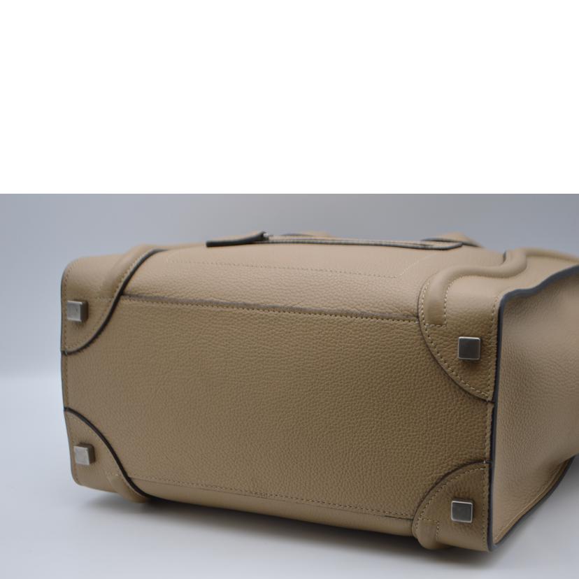 CELINE セリーヌ/ラゲージマイクロショッパー/ドラムドカーフスキン/デューン/189793DRU.03UN//W-A******/Aランク/89