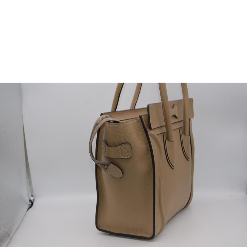 CELINE セリーヌ/ラゲージマイクロショッパー/ドラムドカーフスキン/デューン/189793DRU.03UN//W-A******/Aランク/89