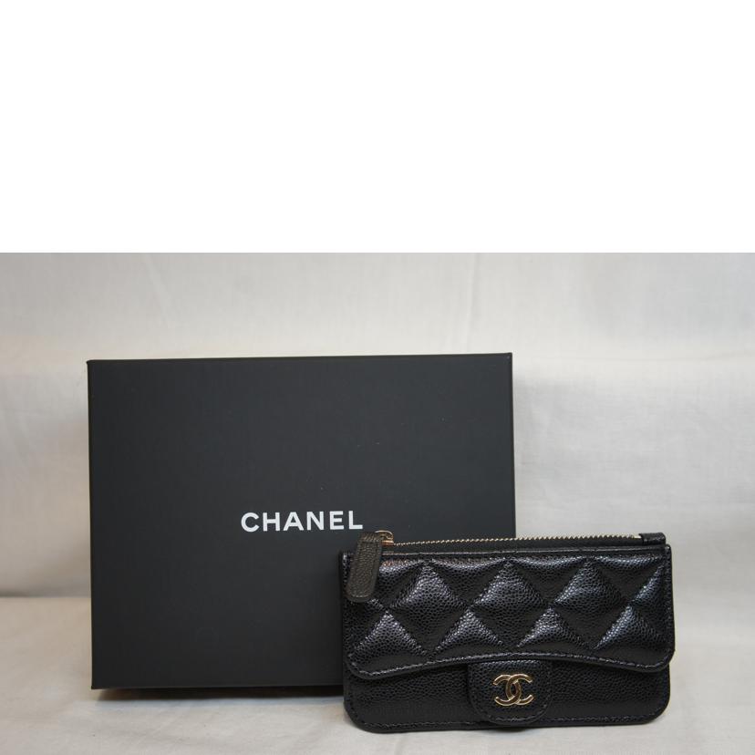 CHANEL シャネル/キャビアスキンクラシックフラグメントケース/ブラック/AP2570//H3P*****/SAランク/92