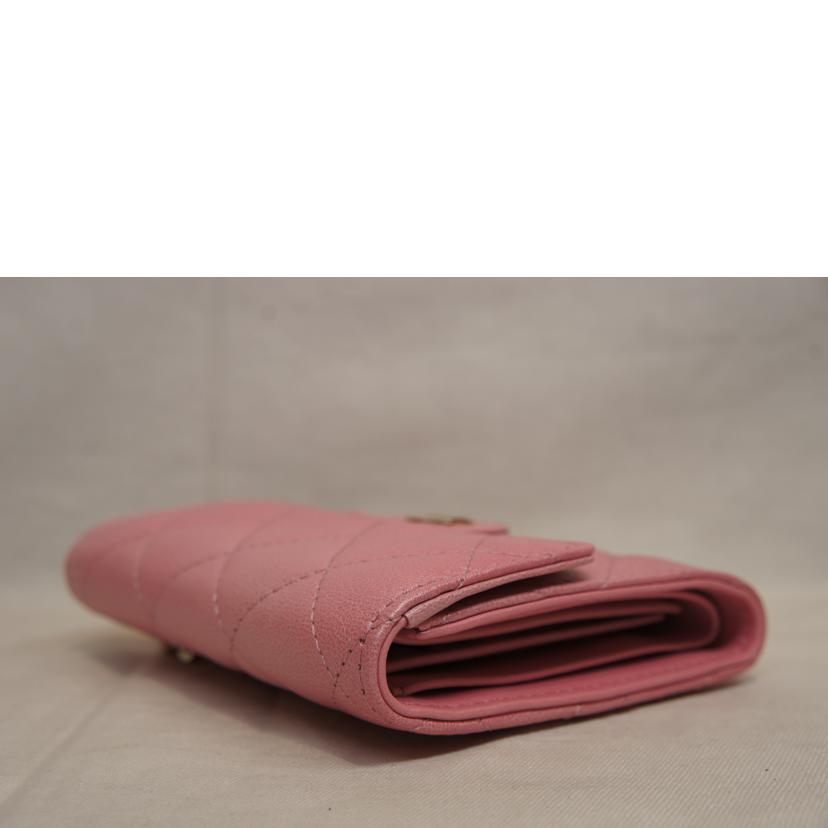 CHANEL シャネル/タイムレスクラシックラインスモールフラップウォレット/ピンク/AP0231//GEH*****/SAランク/92