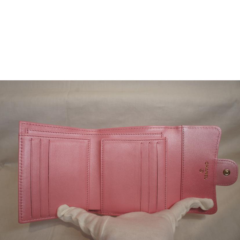 CHANEL シャネル/タイムレスクラシックラインスモールフラップウォレット/ピンク/AP0231//GEH*****/SAランク/92