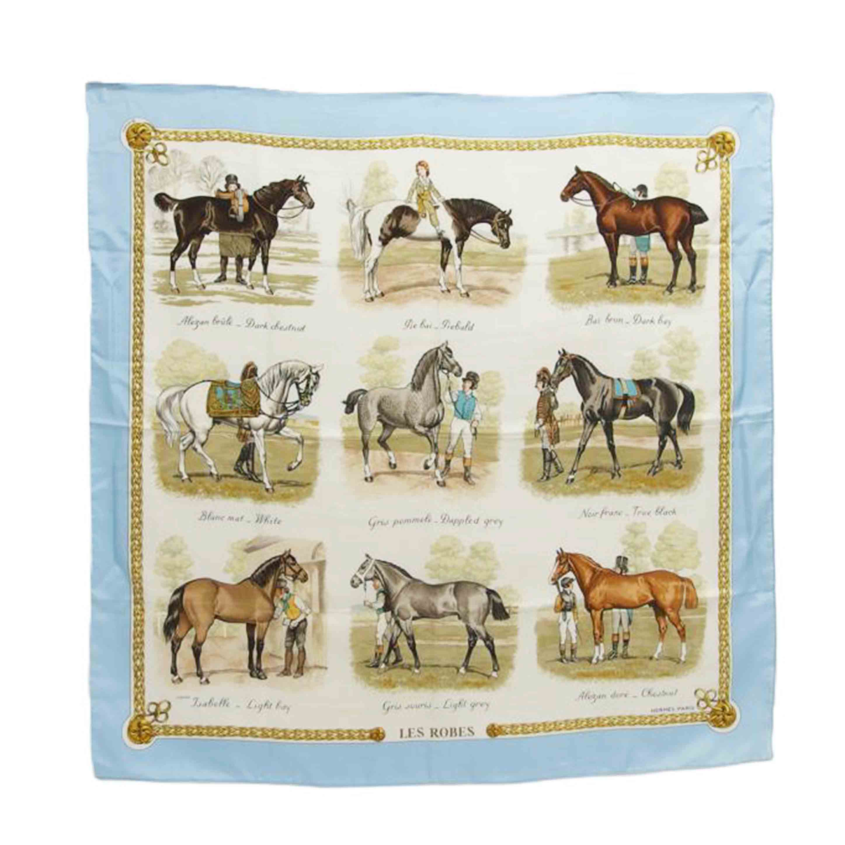 HERMES エルメス/◇カレ90/シルクスカーフ/馬の毛色//Bランク/04