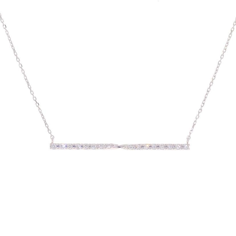 K18WGダイヤネックレス0.11ct//Aランク/92