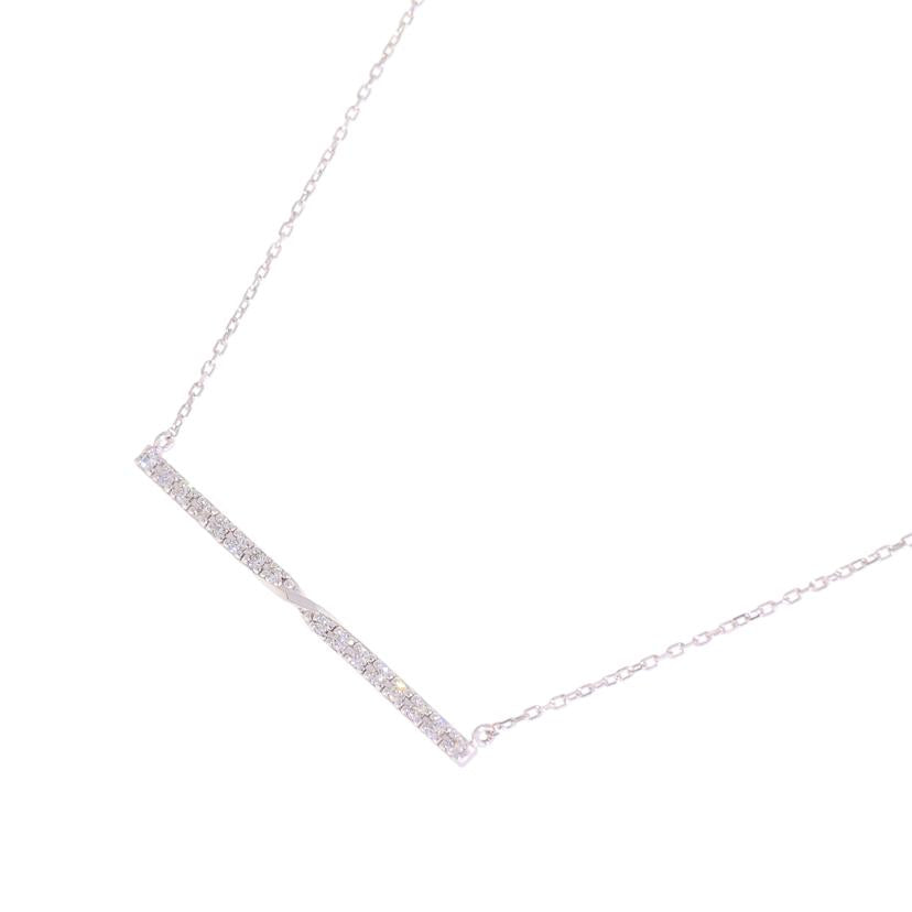 K18WGダイヤネックレス0.11ct//Aランク/92