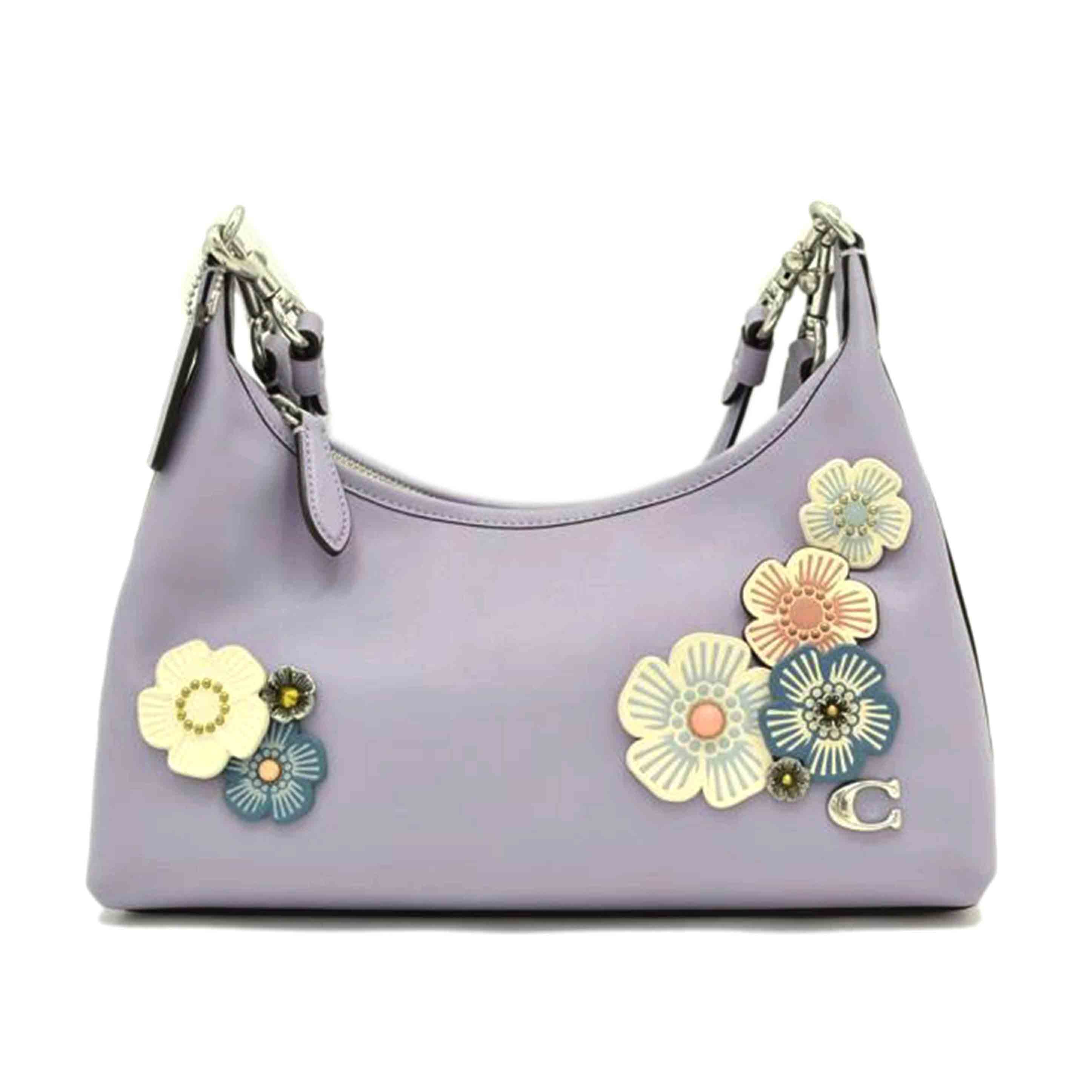 COACH コーチ/ジュリエット2wayショルダーフラワーアップリケ/パープル/CR981//A24**/Aランク/75