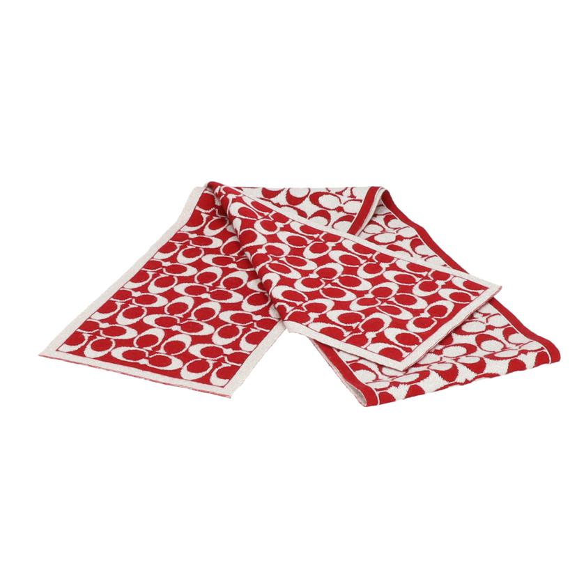 COACH コーチ/シグネチャーマフラー/RED//Aランク/94