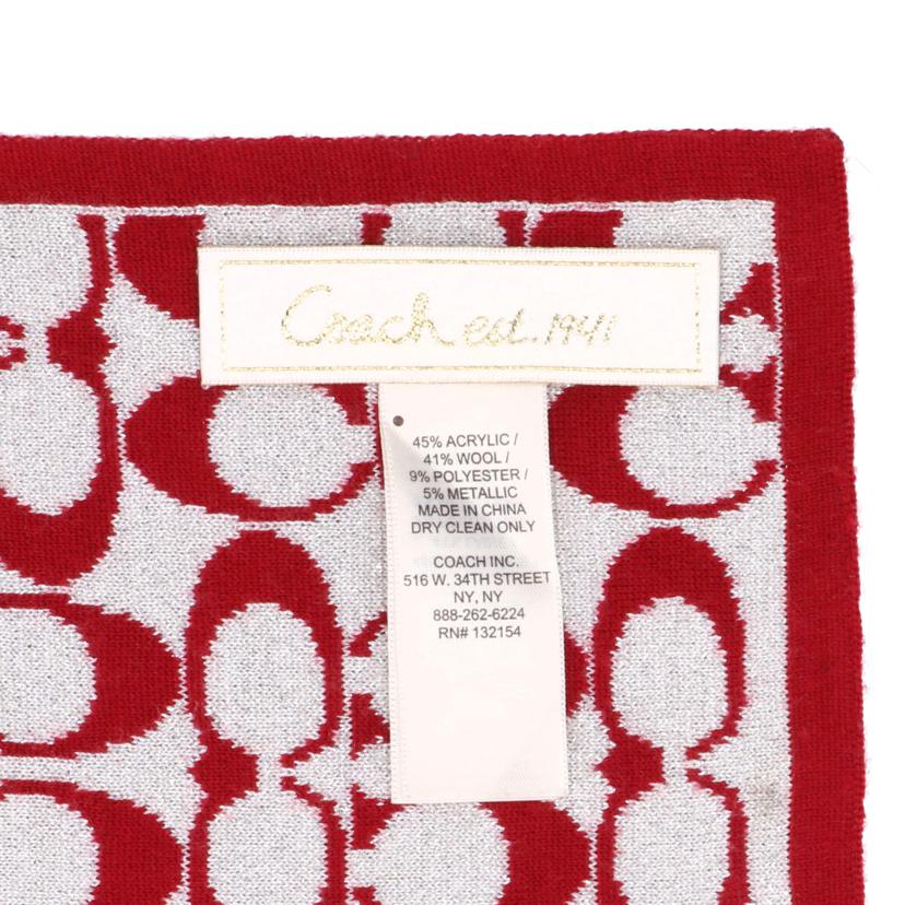 COACH コーチ/シグネチャーマフラー/RED//Aランク/94