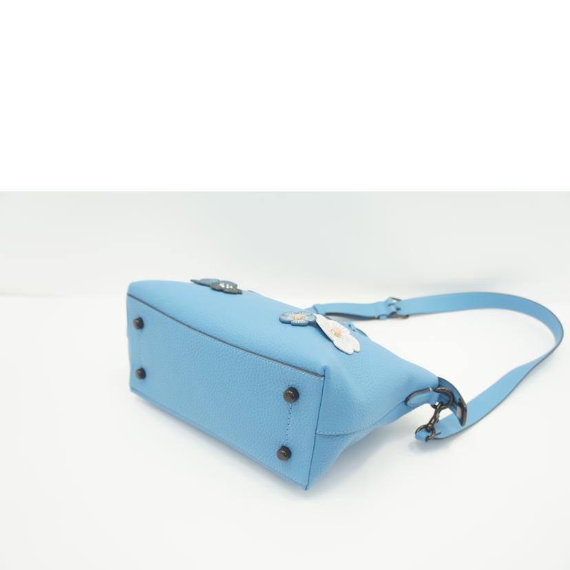 COACH コーチ/コーチサッチェルハンドフラワーアップリケ/ブルー/CE741//B23**/Aランク/75