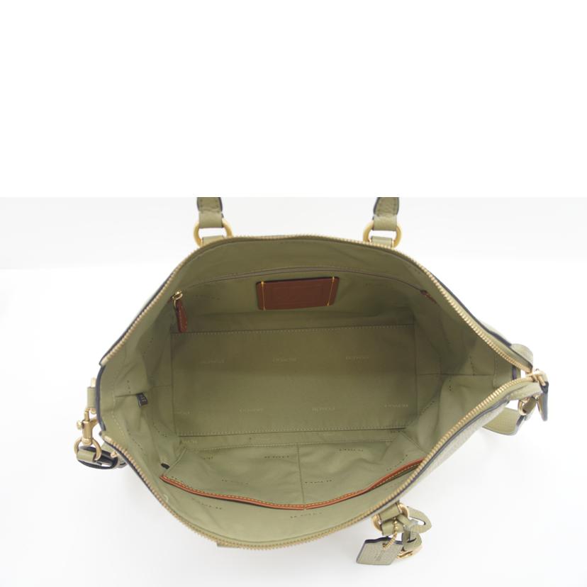 COACH コーチ/サッチェルハンドフラワーアップリケ/グリーン/CE741//J23**/Aランク/75