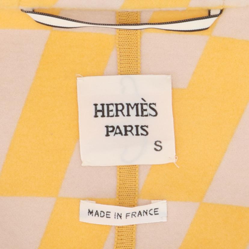 HERMES/25 エルメス/◇エルメス/カシミヤジップコート/イエロー//サイス***/Sランク/75