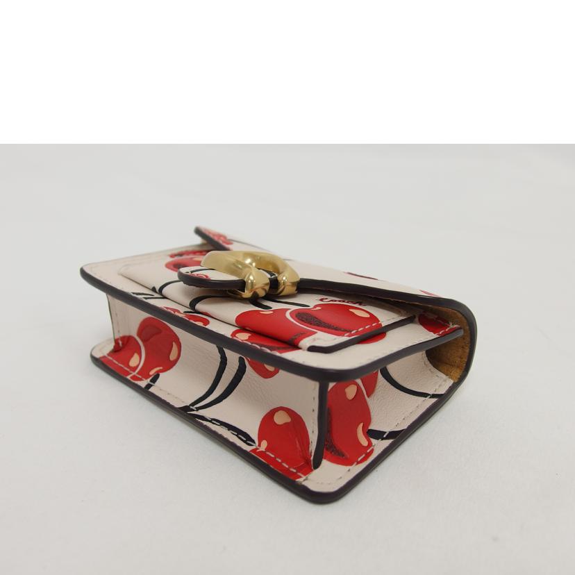 COACH コーチ/ミニタビー バッグチャーム/チェリー柄/CA334//B22**/Aランク/04