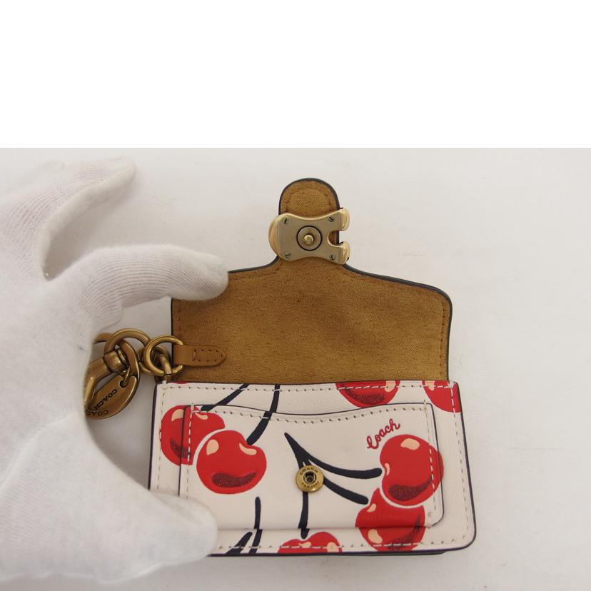 COACH コーチ/ミニタビー バッグチャーム/チェリー柄/CA334//B22**/Aランク/04