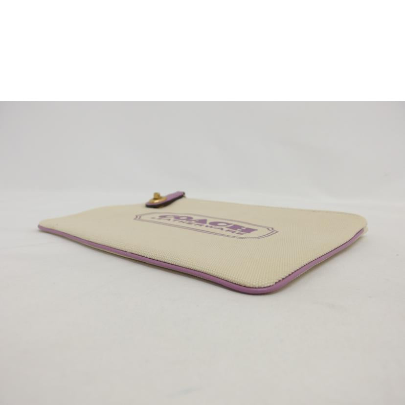 COACH コーチ/キャンバスクラッチバッグ/アイボリー×パープル/CD699G//E22**/ABランク/04