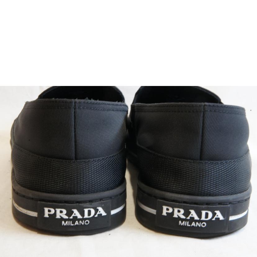 PRADA プラダ/RE-NYLON ブラックナイロンスリッポン//ABランク/92