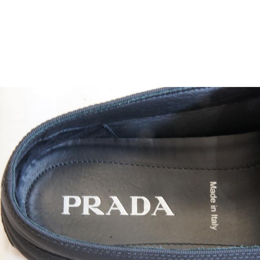 PRADA プラダ/RE-NYLON ブラックナイロンスリッポン//ABランク/92