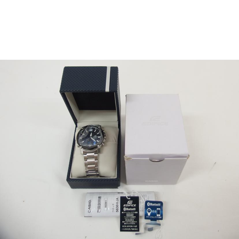 CASIO カシオ/EDIFICE ソーラー/デジアナ/スマホリンク/ECB-20YDB-1AJF//206********/SAランク/04