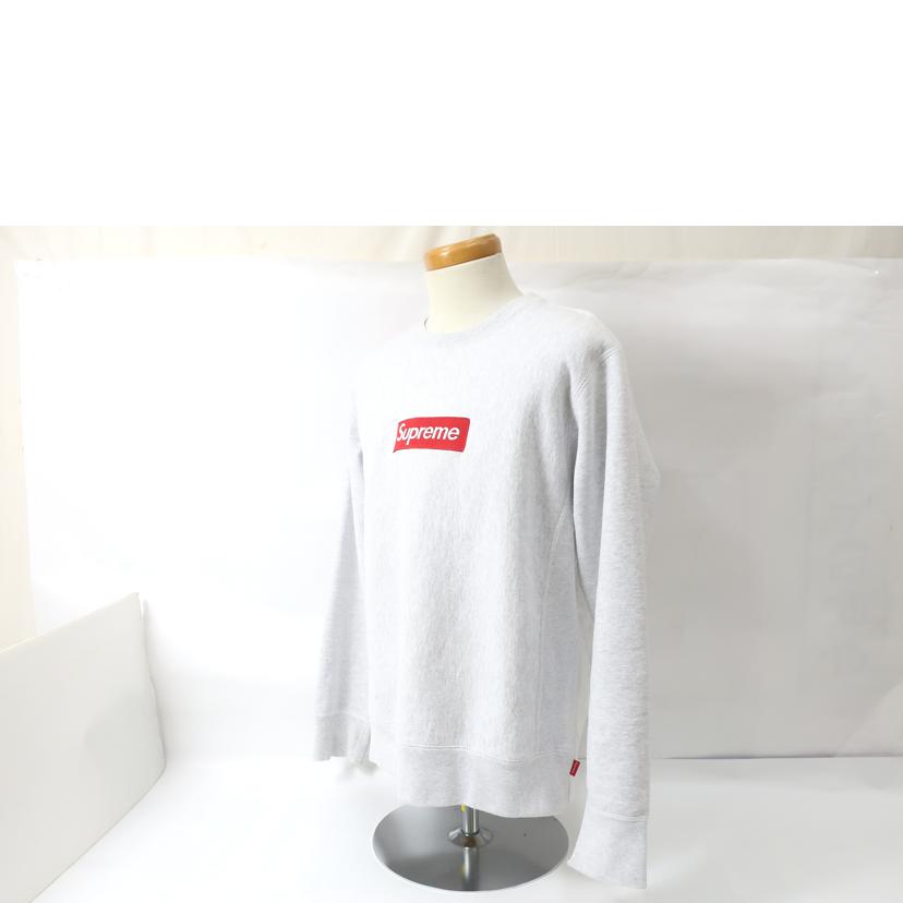 Supreme シュプリーム/ボックスロゴ クルーネック ライトグレー Mサイズ//Aランク/65