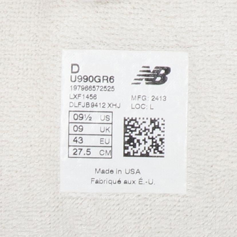 new balance ニューバランス/U990GR6//Aランク/09
