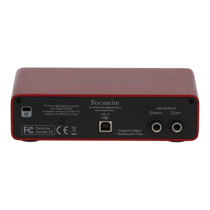FOCUSRITE フォーカスライト/オーディオインターフェイス/Scarlett 2i2 Gen1//S363232154686/Bランク/77