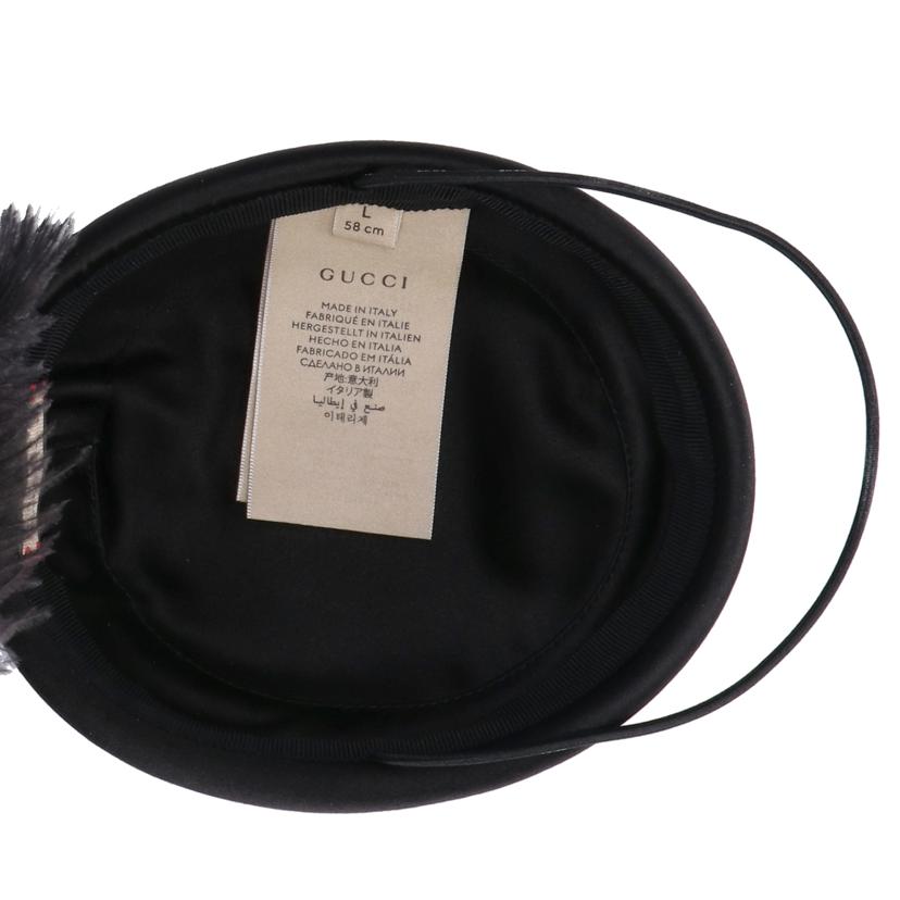 GUCCI/25 グッチ/◇フェザーサテンハット/697224 3HAHJ//サイス********/SAランク/75