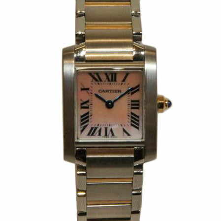 Cartier カルティエ/タンクフランセーズSM/ピンクシェル文字盤/コンビ/QZ/W51027Q4//566*****/Aランク/92