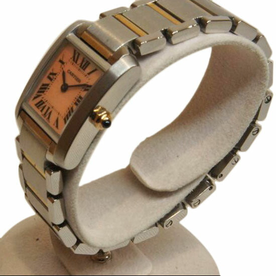 Cartier カルティエ/タンクフランセーズSM/ピンクシェル文字盤/コンビ/QZ/W51027Q4//566*****/Aランク/92