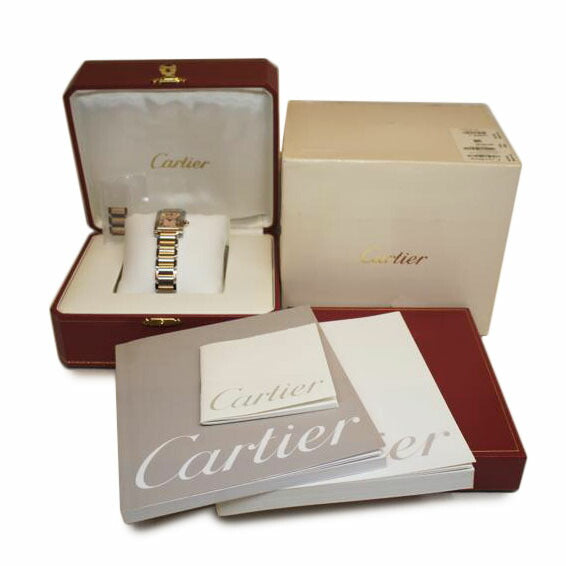 Cartier カルティエ/タンクフランセーズSM/ピンクシェル文字盤/コンビ/QZ/W51027Q4//566*****/Aランク/92
