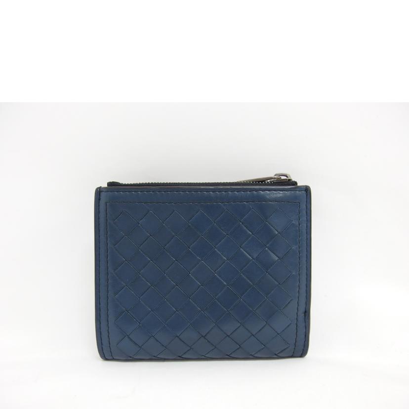 BOTTEGA VENETA ボッテガヴェネタ/二つ折りコンパクト財布/ネイビー//P00*******/ABランク/04
