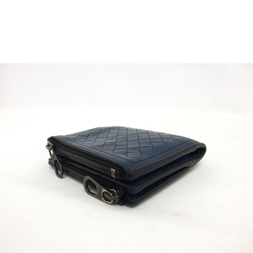 BOTTEGA VENETA ボッテガヴェネタ/二つ折りコンパクト財布/ネイビー//P00*******/ABランク/04