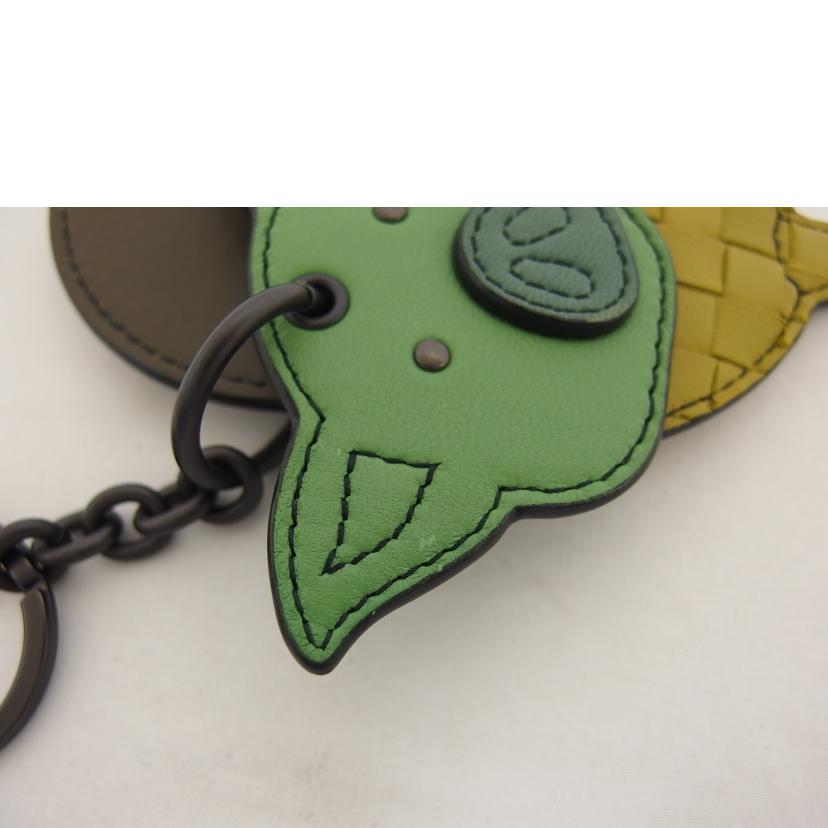 BOTTEGA ボッテガ/バッグチャーム/ぶた/イントレチャート マルチカラー//ABランク/04