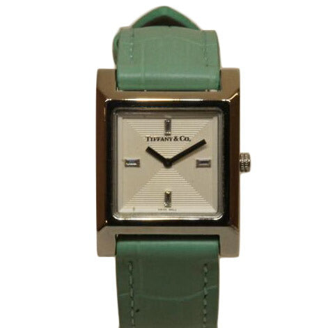 TIFFANY&CO ティファニー/1837メイカーズスクエア4PダイヤSS/QZ/レザーベルト//121******/ABランク/92