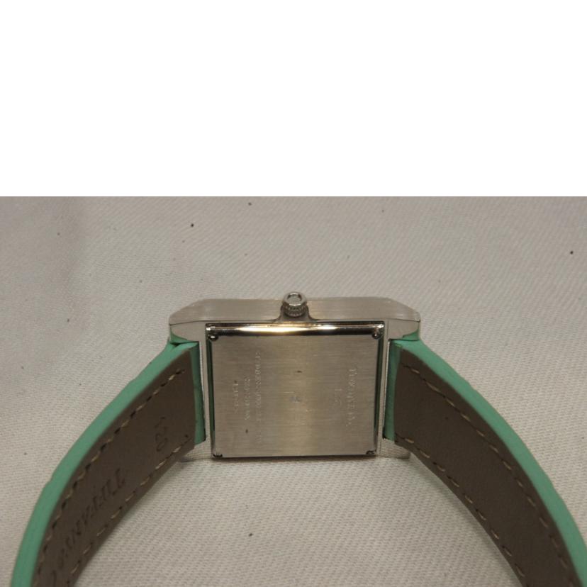 TIFFANY&CO ティファニー/1837メイカーズスクエア4PダイヤSS/QZ/レザーベルト//121******/ABランク/92