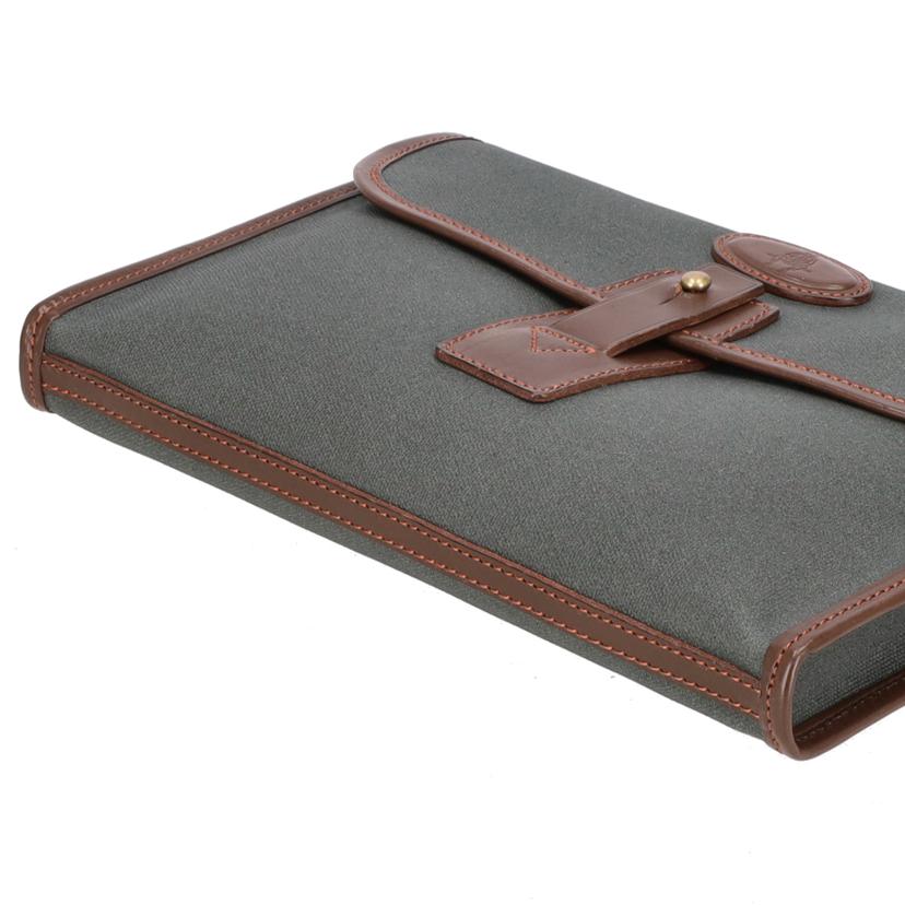 Paul Stuart ポール・スチュアート/オイルドキャンバス クラッチバッグ/1121-15-0203-51//Aランク/09