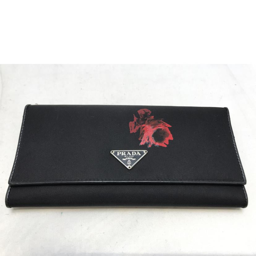 PRADA プラダ/ローズ柄 ナイロン 財布//Bランク/51