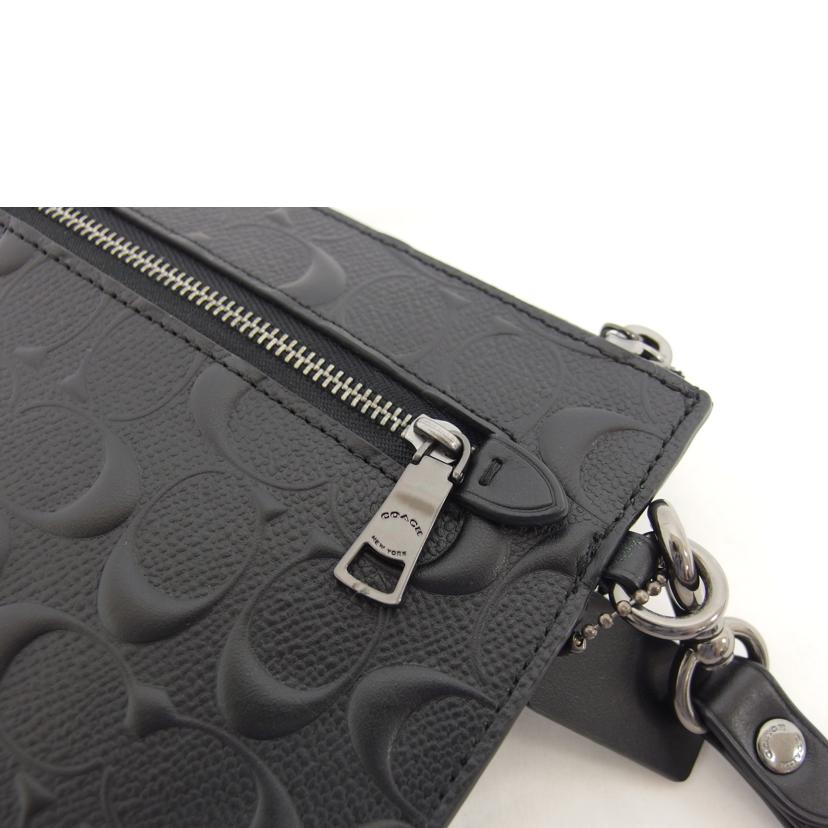 COACH コーチ/シグネチャーエンボスドクラッチバッグ/ブラック/F75914//D20**/Aランク/04