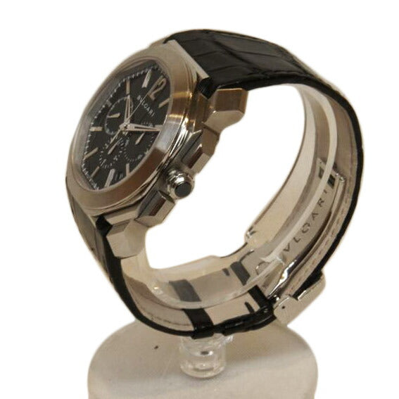 BVLGARI ブルガリ/オクトヴェロッチェシモクロノグラフ/裏スケ/レザーベルト/BGO41SCH//OP0***/Aランク/92