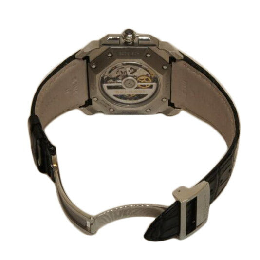 BVLGARI ブルガリ/オクトヴェロッチェシモクロノグラフ/裏スケ/レザーベルト/BGO41SCH//OP0***/Aランク/92